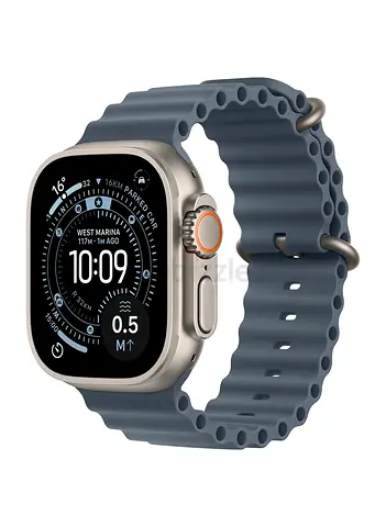 Brand New Apple Watch Ultra 3 GPS + Cellular 49mm Natural Titanium Case With Anchor Blue Ocean
