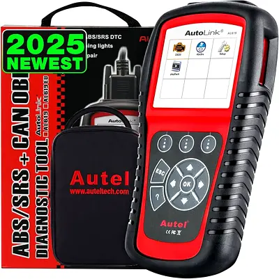 Autel AutoLink AL619 Scanner, 2025 ABS SRS Airbag Warning Light Diagnostic Scan Tool