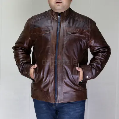 Stylish Brown Leather Jacket for Sale