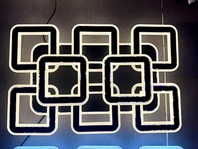 Modern Geometric LED Ceiling Light | Luxury Square Design | Ultra Bright