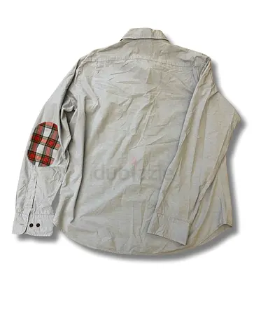 Stylish Façonnable Mens Casual Shirt with Unique Elbow Patch