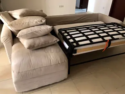 Gronlid L shape sofa bed with mattress
