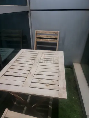 Rustic Outdoor Wooden Table Set