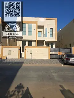Villa for sale in Al Zahia area, consisting of five master bedrooms, a living room, a hall, a kitche