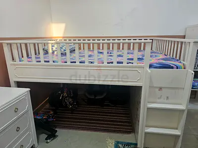 Stylish Loft Bed with Storage for Kids