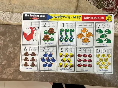 The Straight Edge by Melissa  Doug- write-a-mat (Numbers 1-10.)