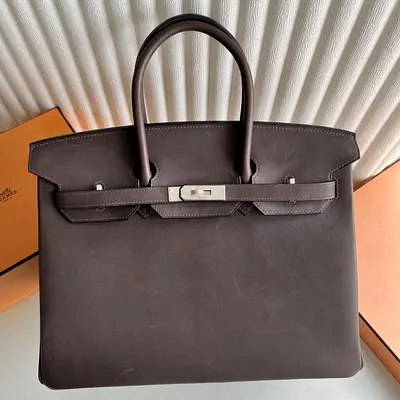 Hermes Birkin 35 Retourne in Ebene Barenia Calfskin