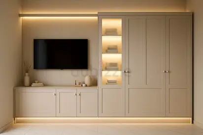 Modern Minimalist Entertainment Center with Sleek Design