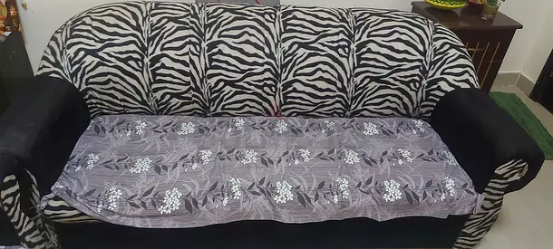 Comfortable Zebra Print 3 seater Sofa