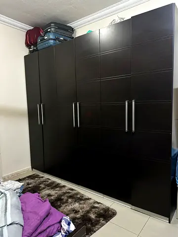 Modern Black Wardrobe with Ample Storage