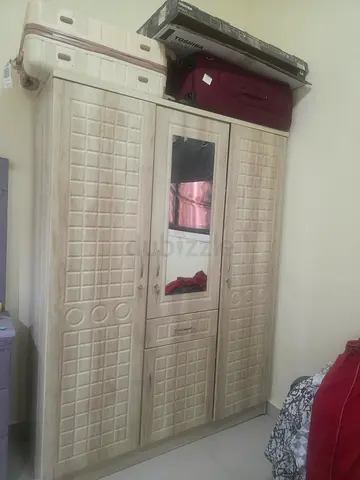 Stylish Wooden Wardrobe with Mirror