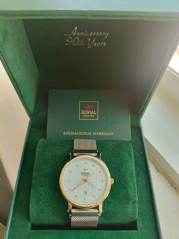 Jovial Anniversary Watch - Elegant Timepiece with Warranty worth 980aed