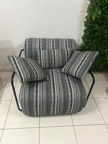 Cozy Striped Lounge Chair for Relaxing