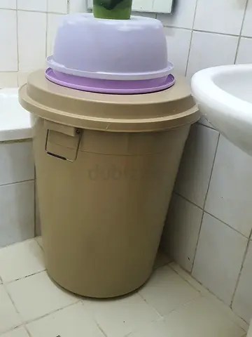 Beige color big bucket for sale only for 50 dhs nice quality no damage new