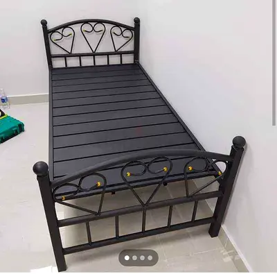 Single steel bed 90x190cm.  Extra heavy duty bed.  Any time delivery available