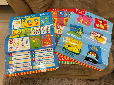 Dr.Seuss learning posters.