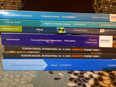 BRAND NEW AND UNUSED IGCSE and IAS Textbooks.