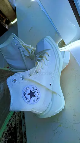 Stylish White Converse High Top Sneakers