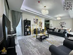 Corner villa in Al Zorah with golf &amp; lake view, 4 bedrooms plus large living room, backyard gard
