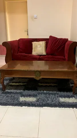 Comfortable Red Velvet Sofa Set for Sale