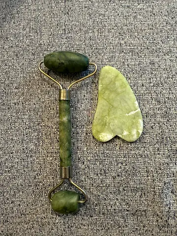 Premium Jade Facial Roller and Gua Sha Set