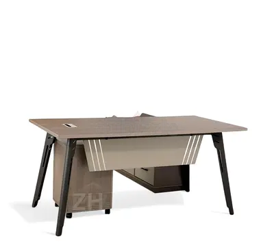 Contemporary Manager Desk | Integrated Storage  Sleek Design