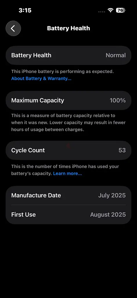 iPhone 16 128GB Battery Health - Excellent Condition