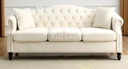 3-Seater Tufted Couch with Rolled Arms and Nailhead Trim for Living Room or Office
Sofa