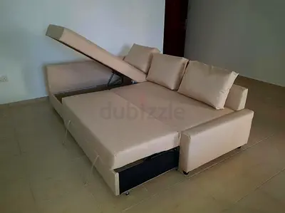 IKEA sofa bed with storage beige color