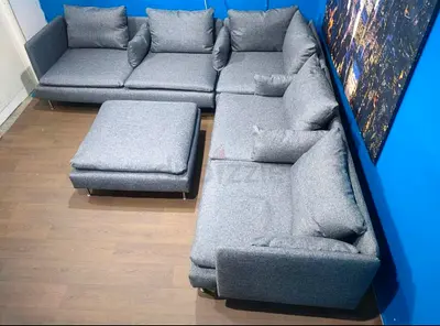 Ikea söderhamn corner 6-seat sofa with ottoman