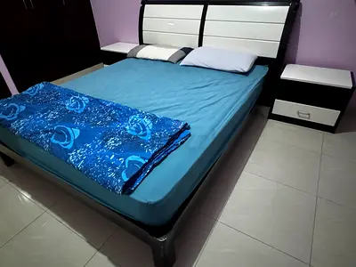 Full Room Set - Bed Frame with Mattress with Nightstands and Dressing table and chair for Sale