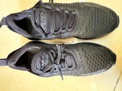 Nike Air Max 270 shoes in a black