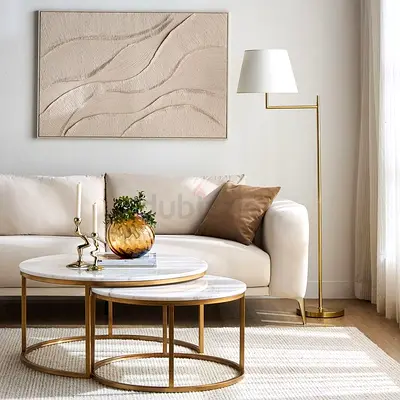 Starva 2-Piece marble top coffee table set