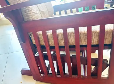 Solid Wood Dining Chair with Comfortable Cushions rocking chair very good condition