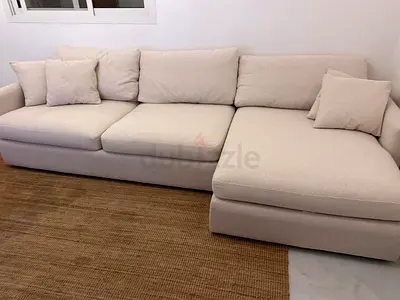 Top quality CrateBarrel Lounge Deep feather filled Sofa Beige