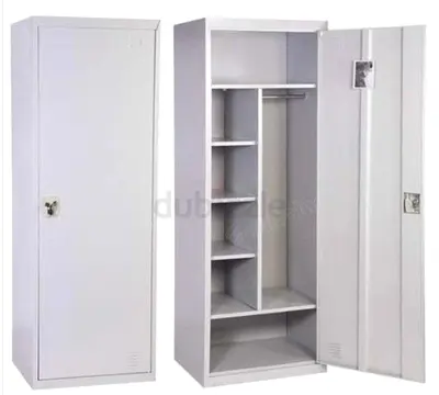 Unused Bed, coat and cupboard