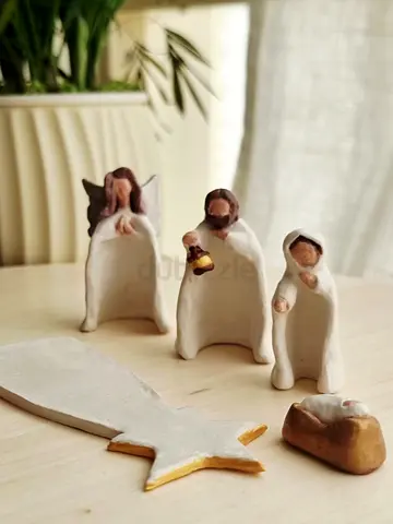 Handcrafted Nativity Figurines Set (Christmas decor)