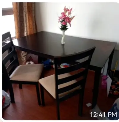 Stylish Wooden Dining Table with Chairs