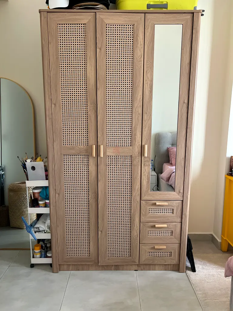 Stylish Wardrobe with Mirror and Storage