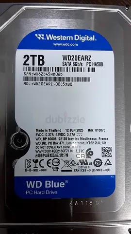 WESTERN DIGITAL HARD DRIVE BLUE 3.5 PC SATA (WDBH2D0020HNC-NRWM) 2TB