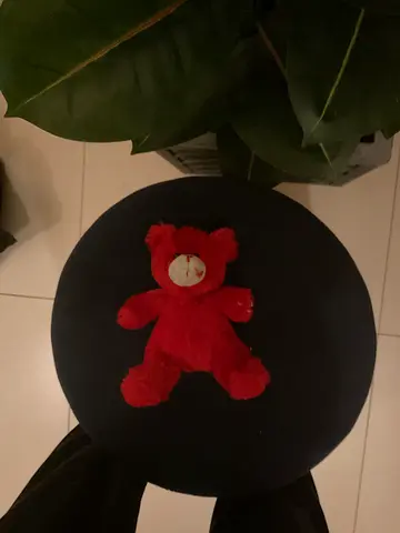 Cute Vintage Red Stuffed Bear