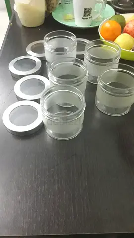 Set of 5 Glass Spice/coffee/tea Jars with Lids