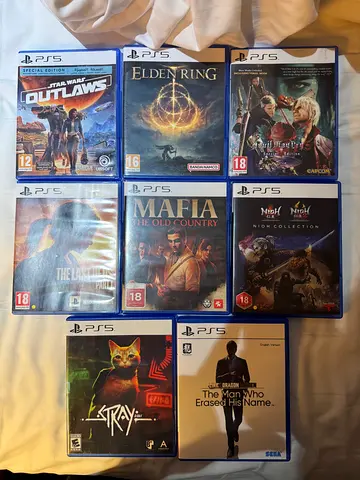 Collection of PS5 Video Games - Includes Elden Ring, Mafia, and More
