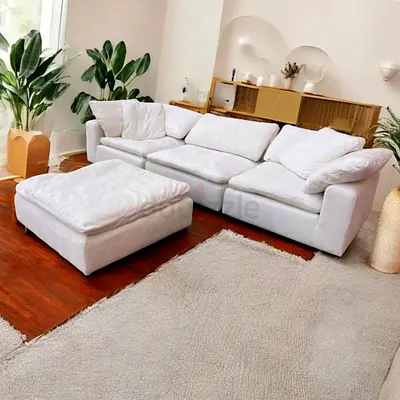 Top End Quality Feather 🪶 filled Marina Home Sofa with footstool