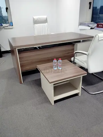 Modern Wooden Office Desk with Chair Set