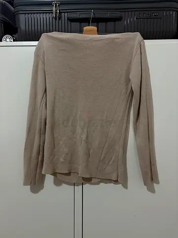 Soft Beige Long Sleeve Top
