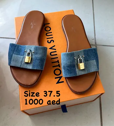 Authentic Louis Vuitton Denim mules size 37.5