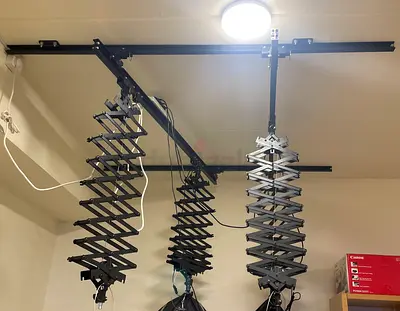 Premium Heavy Duty Photography Ceiling Rail System 3 arm set