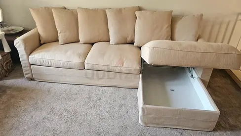 Gronlid L shape sofa bed with mattress