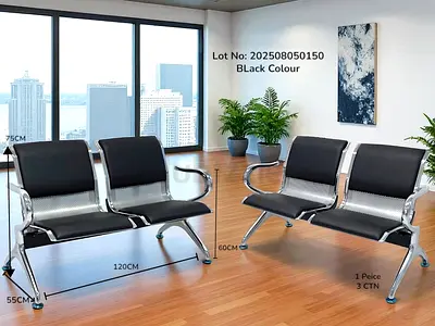 Heavy-duty metal waiting chair